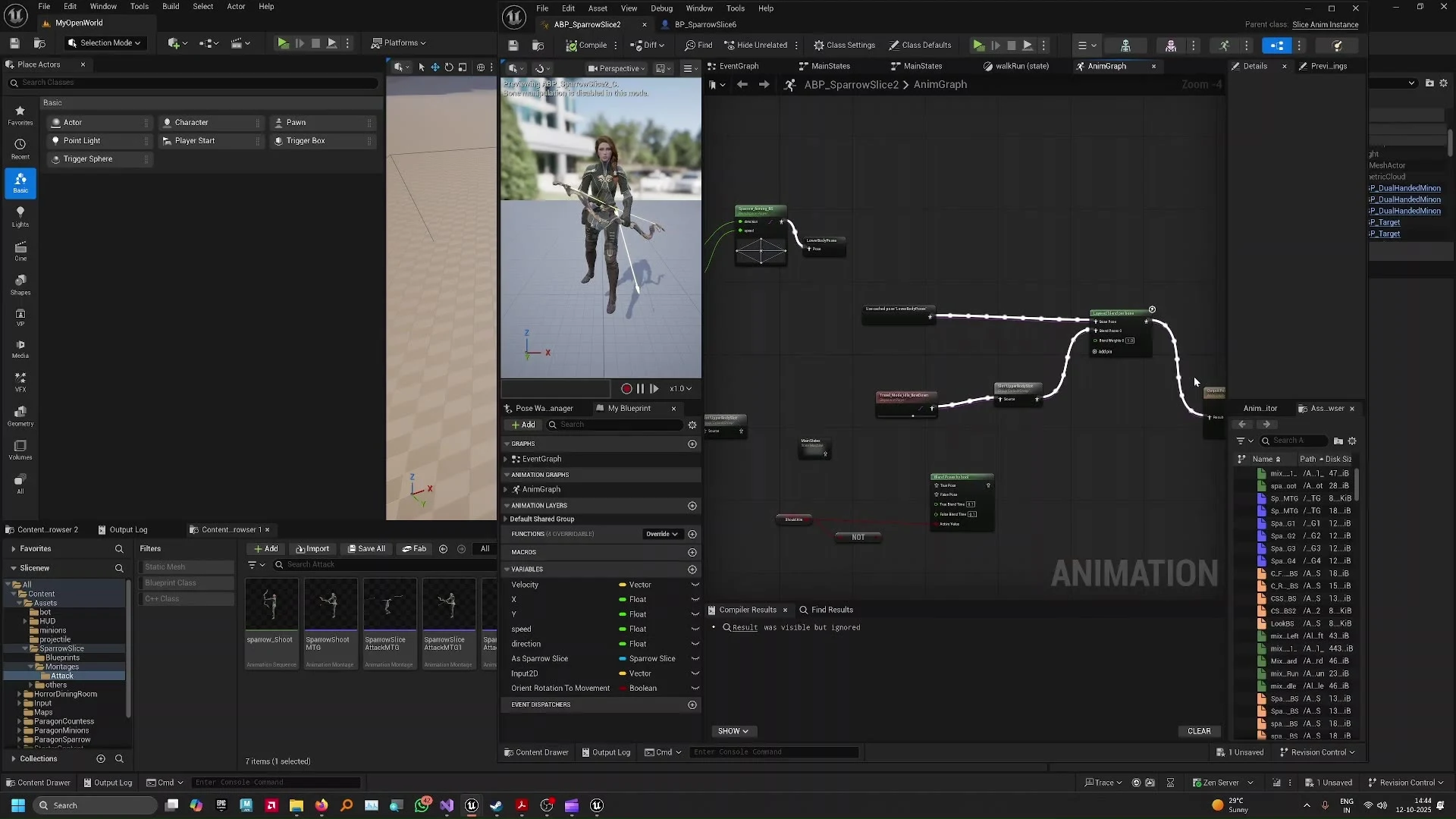 Animation Blueprint shown in the Project Slice devlog